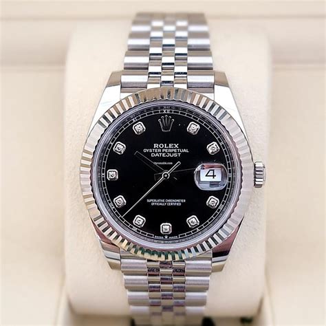 rolex datejust 41 black diamond dial jubilee bracelet|Rolex Datejust 41 review.